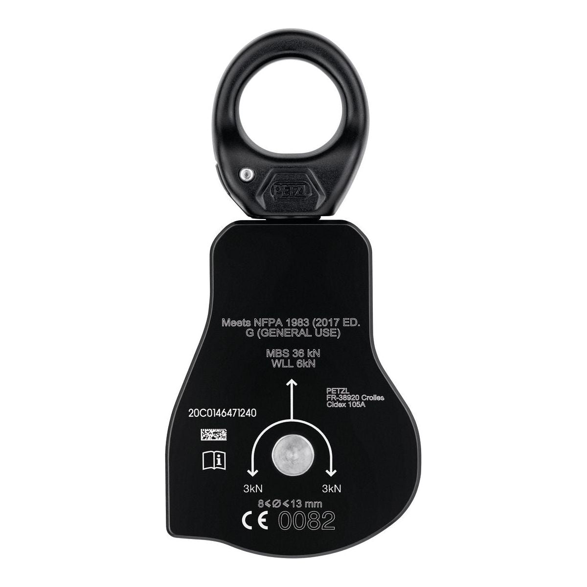 SPIN L1D High-Efficiency One-Way Rotating Pulley with Swivel