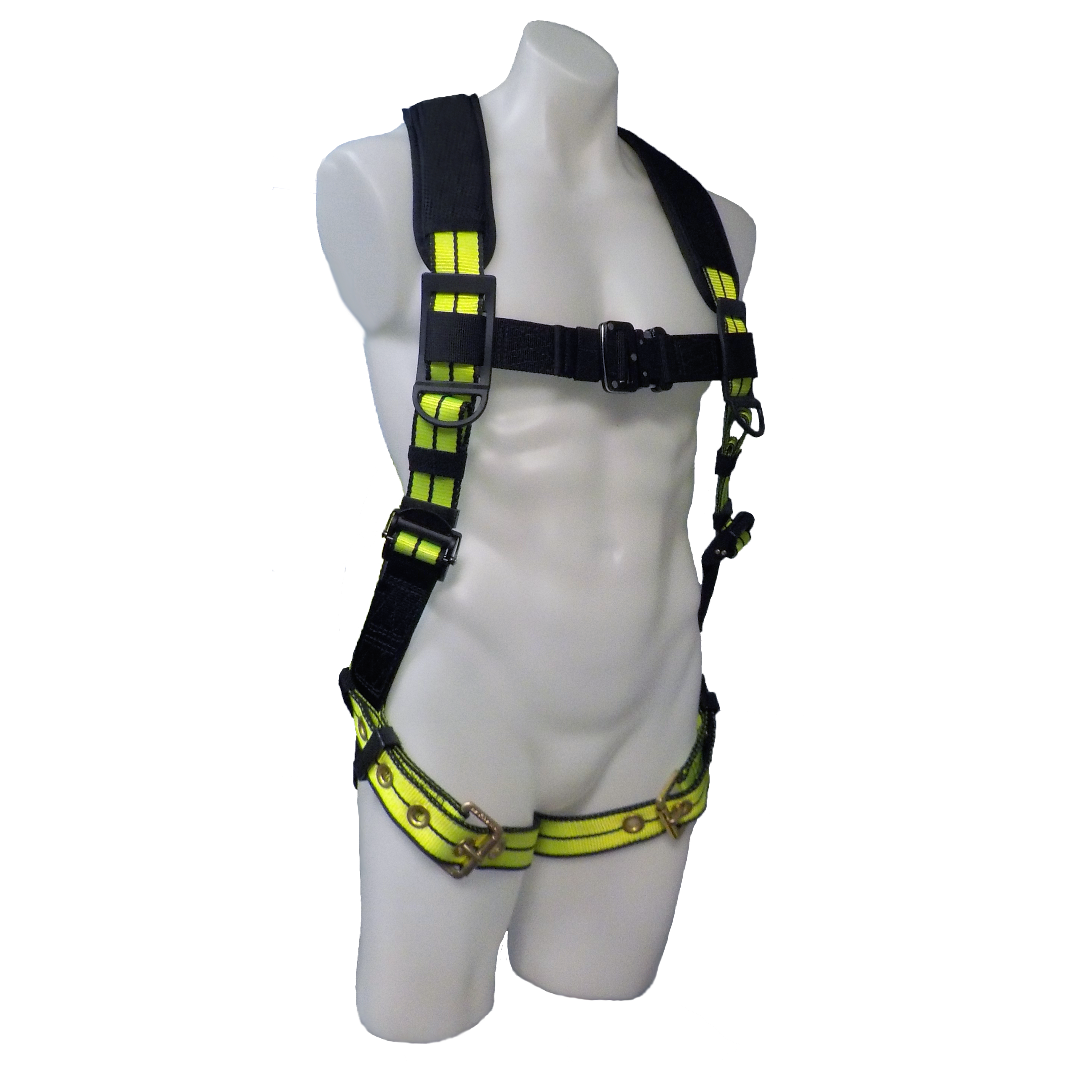 FS-FLEX285 - No-Tangle Three-Ring Positioning Harness with Grommet Leg Straps & Back Pad