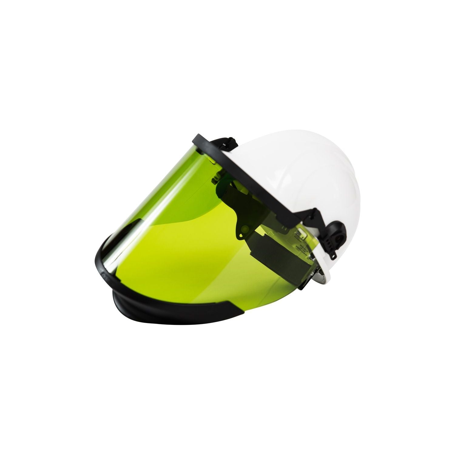 AFW032-CLEAR (not green as pictured) 12 cal/cm2 High Performance Shield Kit includes: Head Gear, Hard Hat, Chin Guard, Shield and Hardware